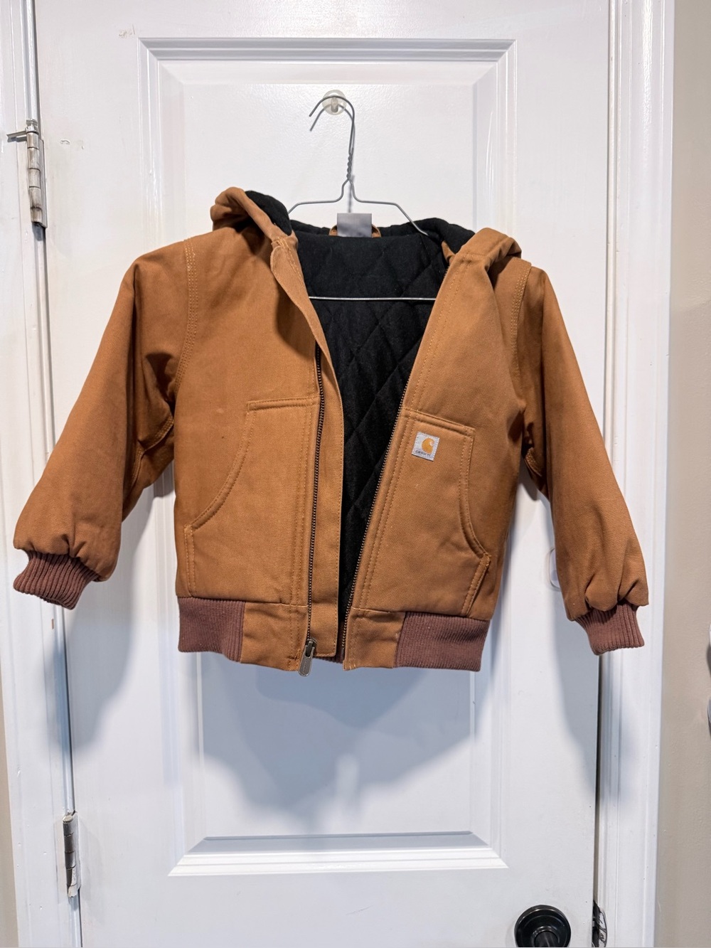 Boy Quilted-Lined Brown Work Jacket - Carhartt